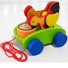 Pull Along Chicken Eating Grains Toy