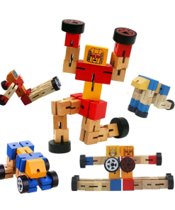 wooden transformer toy