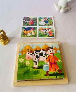 4 sided wooden strip puzzle