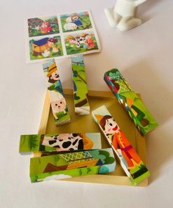 4 sided wooden strip puzzle