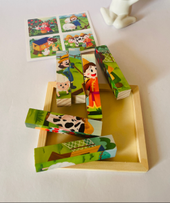 4 sided wooden strip puzzle