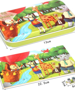 60 pc jigsaw puzzle with tin