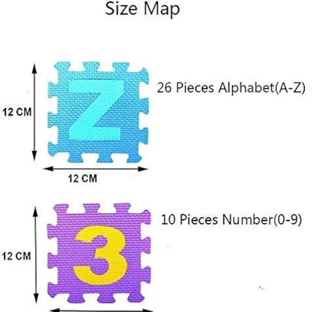 Eva foam mat alphabet and numbers