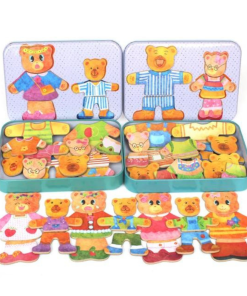 Magnetic dress up tin puzzle