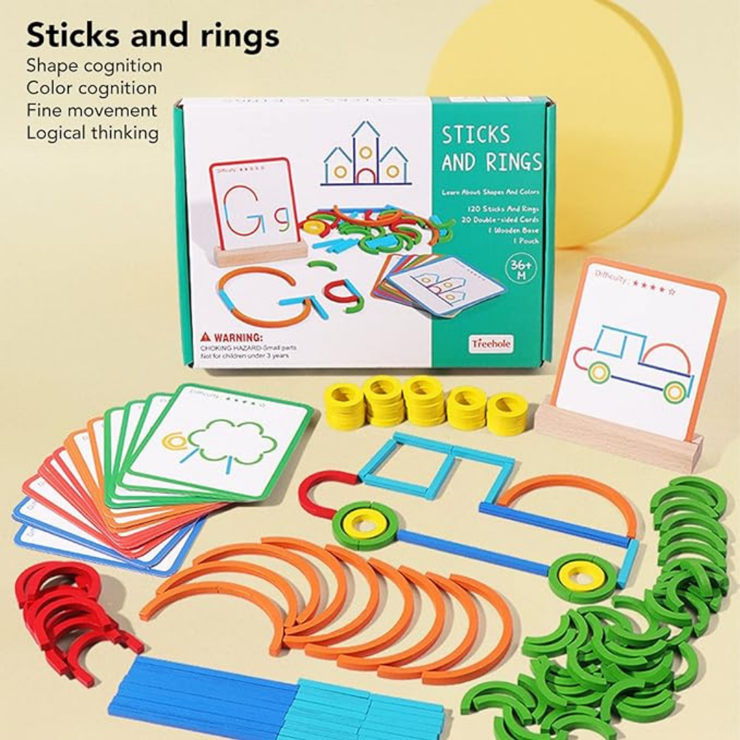 Sticks and rings puzzle