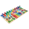 Alphanumeric with xylophone log board