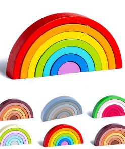 Wooden Rainbow Stacking Toy