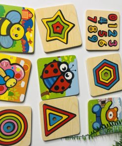 Set of 4 puzzle wooden