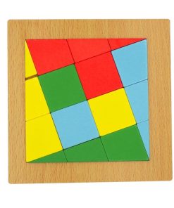 Multicolored tangram puzzle