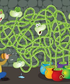 Moody snakes maze & puzzle