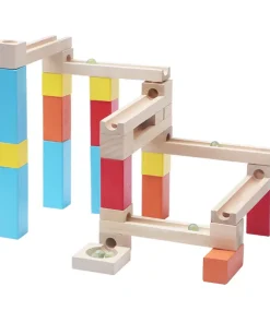 Wooden Stitching ball track toy