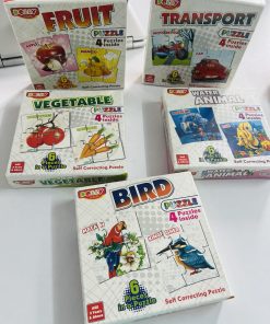 Jigsaw puzzle set of 4 inside each theme
