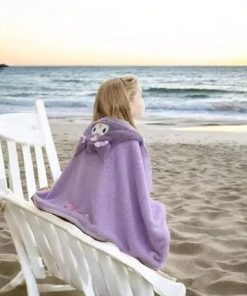 Soft Absorbing Cartoon Hooded Bath Towels Baby Print Cap for 3-6Y (55*26 inches) - Rabbit