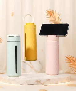 Glass Bottle with Mobile Phone Holder (1pc) - 420ml