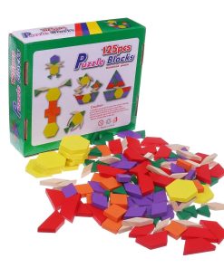 125 pcs Wooden Puzzle Blocks
