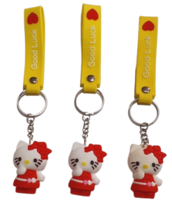 Kitty Keychain with Good Luck Strap (1pc)