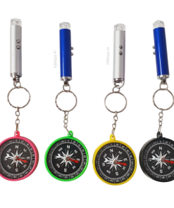 Mini Compass Keyring with Laser Light (1pc)